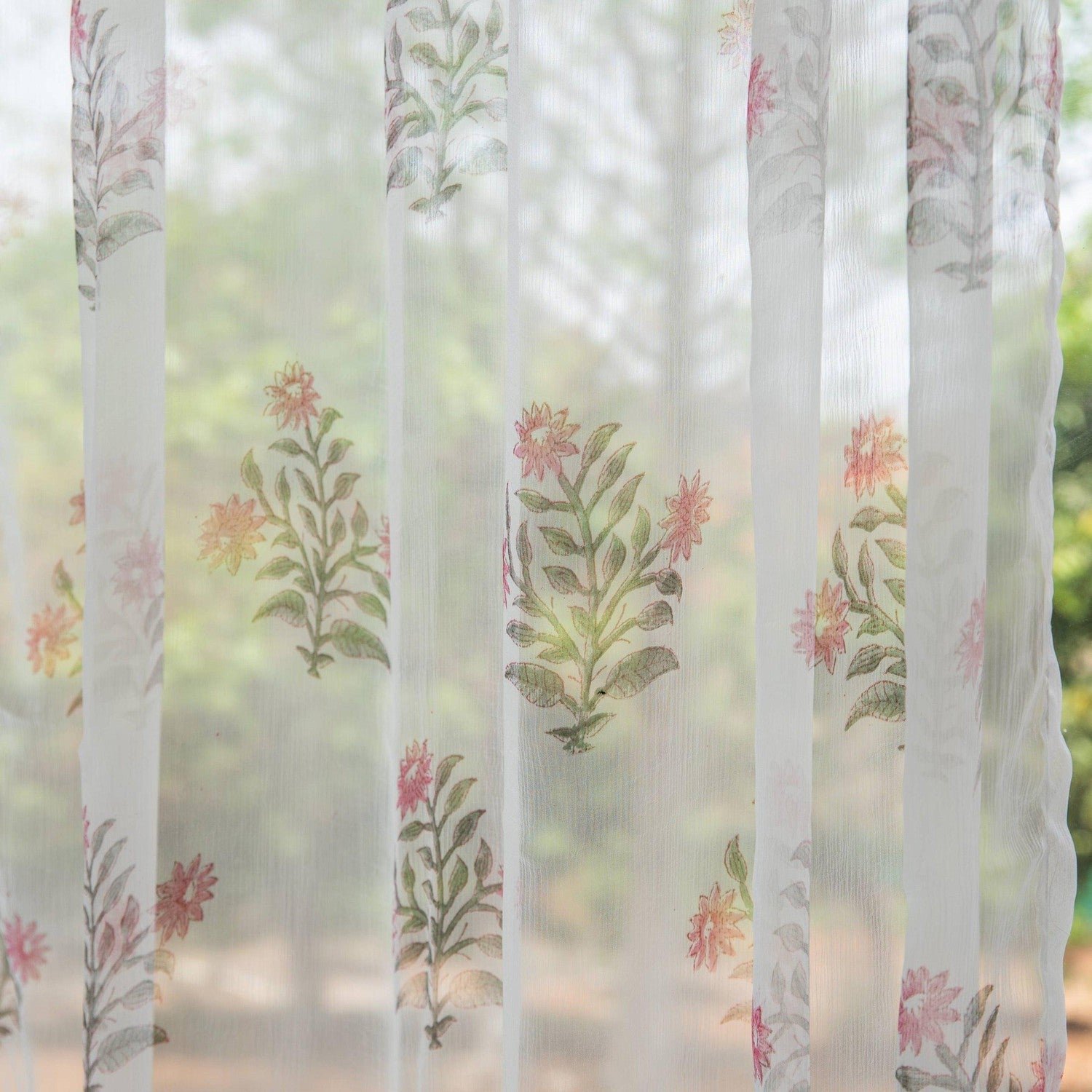 Chiffon-Zinnia-Hand-Blockprinted-Sheer-Curtain-Curtains-House-of-Ekam
